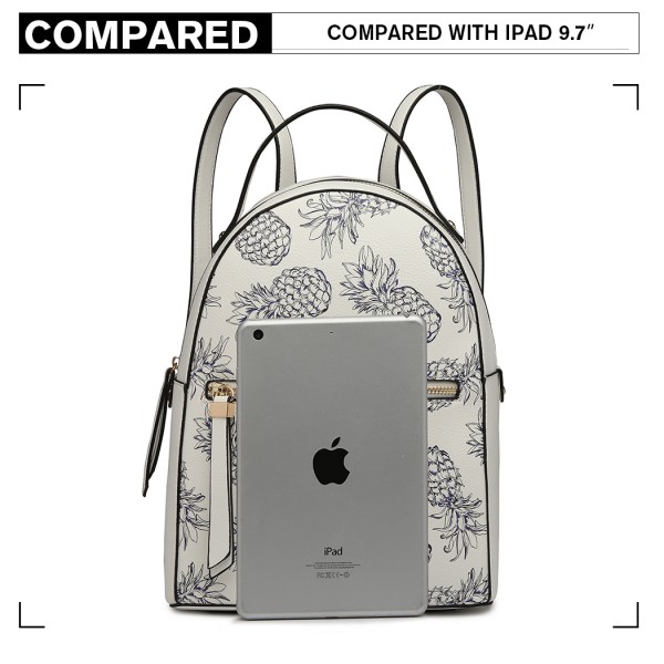 LG1866P-MISS LULU STYLISH LADIES RUCKSACK LEATHER PRINTED BACKPACK WHITE LG1866P-MISS LULU STYLISH LADIES RUCKSACK LEATHER PRINTED BACKPACK WHITE